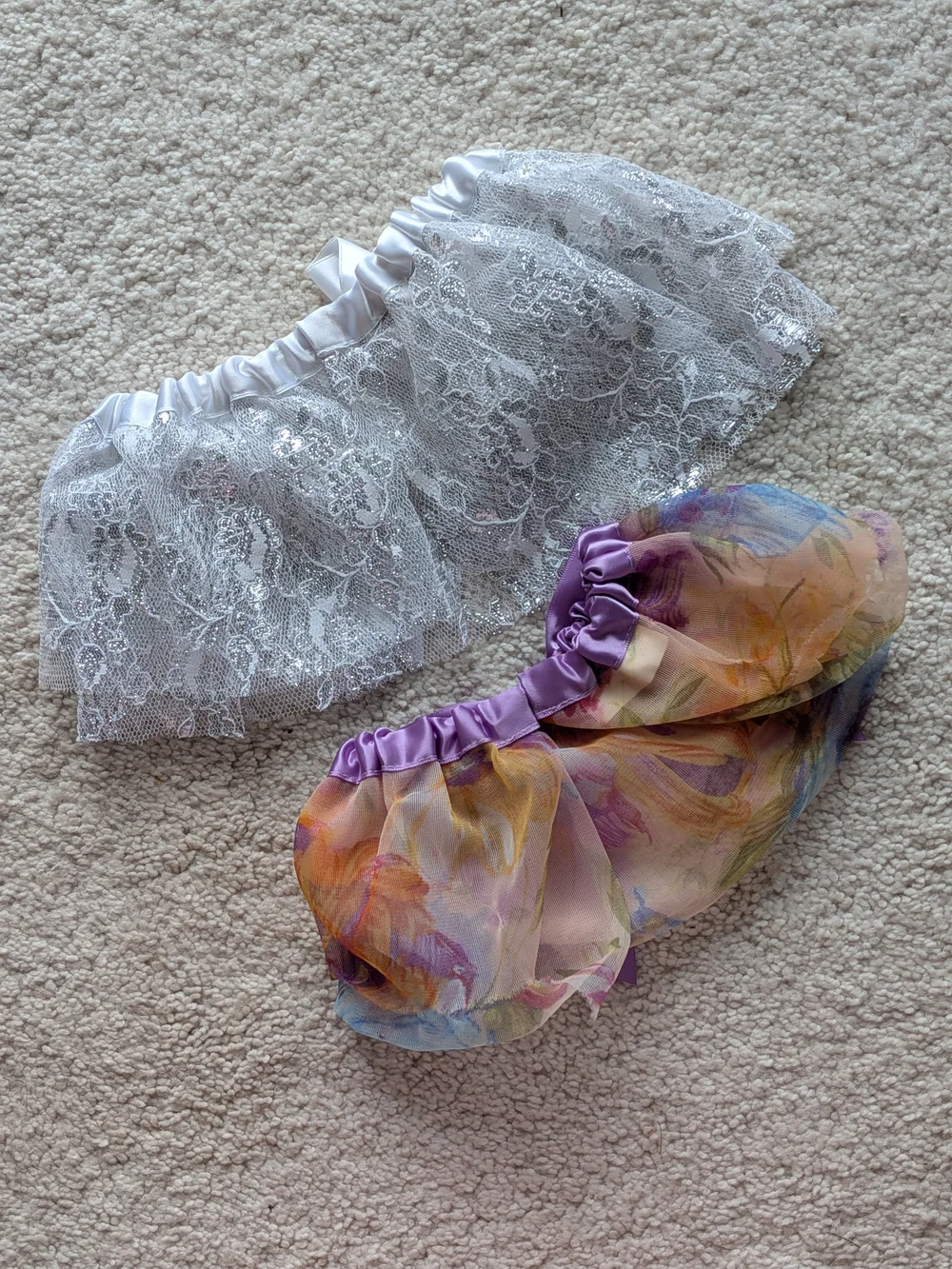 White Lace & Purple Bow Pet Tutus